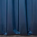 Zasłona szyta na taśmie 5 cm granatowa z gładkiej tkaniny z delikatnym połyskiem