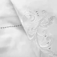 Pościel 160x200 cm z makosatyny bawełnianej kolor biały zdobiona haftem REINA 44