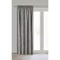 Zasłona szara z szenilowej tkaniny 140x270cm taśma - VANI