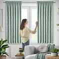Zasłona miętowa z tkaniny welurowej 140x175 cm taśma - Dora