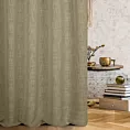 Zasłona szyta na taśmie 5 cm ciemnobeżowa o naturalnym, luźnym splocie w stylu eko