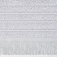 Ręcznik kąpielowy 50x90 cm bawełniany kolor srebrny w stylu boho z frędzlami 500 g/m2 MIRENA