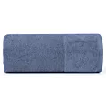 Ręcznik kąpielowy 50x90 cm bawełniany kolor niebieski z bordiurą z weluru 500 g/m2 LUCY
