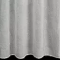 Zasłona biała zdobiona falbanami z moherowej tkaniny 140x250 cm przelotka - AGIS