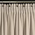 Zasłona welwetowa beżowa zdobiona falbanami 140x250 cm taśma - DANI