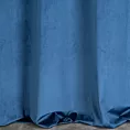 Zasłona granatowa z aplikacją z błyszczącego welwetu 140x250 cm przelotka - AGNES - Design 91