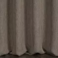 Zasłona szyta na taśmie 5 cm brązowo złocista z melanżowej tkaniny w stylu eko z dodatkiem nici metalicznej