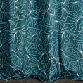 Tkanina zasłonowa miękki welwet, z graficznym wzorem liści