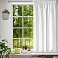 Zasłona biała z matowej gładkiej tkaniny 140x175 cm taśma - RITA