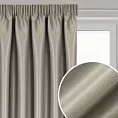 Zasłona ciemnobeżowa z błyszczącą nicią z tkaniny zaciemniającej 140x270 cm taśma - SELINA