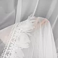 Firana biała zdobiona fantazyjną aplikacją z gipiurą 140x260 cm przelotka SYLVI