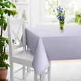 Obrus szyty liliowy z miękkiej półmatowej tkaniny welwetowej