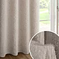 Zasłona beżowa zdobiona moherową nicią z tkaniny szyfonowej 135x250 cm przelotka - SELMA - Eva Mingę