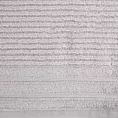 Ręcznik kąpielowy 50x90 cm bawełniany kolor srebrny bordiurą zero twist zdobiony paseczkami 400 g/m2 SAMMY