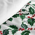 Pościel świąteczna 160x200 cm z mikrowłókna kolor biały, zielony TORI