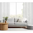 Firana biała z siateczki z moherową nicią 140x250 cm przelotka - KLOE
