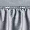 Zasłona welwetowa srebrna zdobiona falbanami 140x250 cm przelotka - SAMI