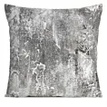 Poszewka na poduszkę 45x45 cm welwetowa grafitowa zdobiona metalicznym wzorem ESTER
