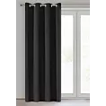 Zasłona czarna z tkaniny typu dimout 140x250 cm przelotka - NERISA