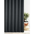 Zasłona szyta na flexach ciemnografitowa z tkaniny o naturalnym splocie z efektem melanżu