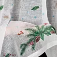 Zazdrostka biało, zielona z etaminy zdobiona świątecznym nadrukiem 150x30 cm szelki - XMAS 4