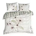 Pościel 220x200 cm bawełniana kolor biały, pudrowy z motywem roślinnym BIANCA Eurofirany Premium