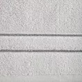 Ręcznik kąpielowy 50x90 cm bawełniany kolor srebrny z kontrastującymi paseczkami 500 g/m2 SIBEL