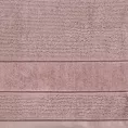 Ręcznik kąpielowy 50x90 cm bawełniany kolor pudrowy róż z welurową bordiurą 500 g/m2 EMMA