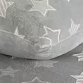 Pościel 220x200 cm z polaru kolor srebrny z gwiazdkami FLANO