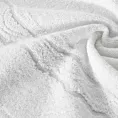 Ręcznik kąpielowy 50x90 cm bawełniany kolor biały zdobiony bordiurą z błyszczącym wzorem 500 g/m2 KARIN