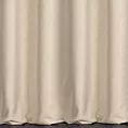 Zasłona szyta na taśmie 5 cm jasnobeżowa o naturalnym charakterze, z widocznym, ozdobnym splotem