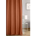 Zasłona szyta na taśmie 5 cm ruda z tkaniny o naturalnym splocie w stylu eko