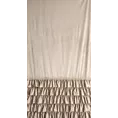 Zasłona welwetowa beżowa zdobiona falbanami i lśniącymi akcentami 140x250 cm przelotka - CARLI
