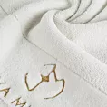 Ręcznik do rąk 30x50 cm bawełniany kolor kremowy z haftowanym logiem Eva Minge 550 g/m2 GAJA
