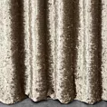 Zasłona szyta na taśmie 5 cm beżowa z miękkiej tkaniny welwetowej z efektem kreszowania