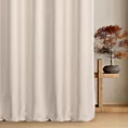 Zasłona szyta na flexach naturalna o naturalnym charakterze, z widocznym, ozdobnym splotem