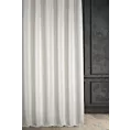 Zasłona szyta na taśmie 5 cm kremowo srebrna z miękkiej tkaniny szenilowej przetykanej błyszczącą nicią Italissima Eva Minge