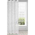 Firana biała z efektem deszczyku półprzezroczysta 140x250 cm przelotka ASTERA