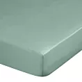 Prześcieradło z gumką 220x200 cm z satyny bawełnianej kolor miętowy 125 g/m2 DINA Diva Line