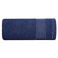 Ręcznik do rąk 30x50 cm bawełniany kolor granatowy z ozdobną bordiurą 500 g/m2 NESSY