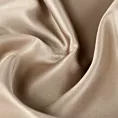 Zasłona szyta na taśmie 8 cm ciemnobeżowa z jednokolorowej gładkiej tkaniny