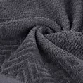 Ręcznik do rąk 30x50 cm bawełniany kolor grafitowy o ryżowej strukturze z welwetową bordiurą 500 g/m2 LOREN