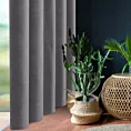 Zasłona grafitowa z tkaniny welurowej 560x240 cm tunel Dora