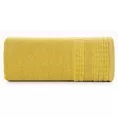 Ręcznik kąpielowy 50x90 cm bawełniany kolor musztardowy z welwetową bordiurą 500 g/m2 CUBA