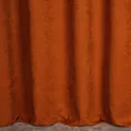 Zasłona szyta na taśmie 8 cm DORA - HIT ruda z miękkiej tkaniny o welurowej strukturze