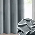 Zasłona szara z matowego welwetu 140x250 cm przelotka - MELANIE