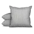 Poszewka szyta srebrna o naturalnym splocie w melanżowych odcieniach