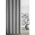 Zasłona szyta na taśmie 5 cm FELICITY grafitowa o naturalnym splocie w melanżowych odcieniach