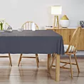 Obrus szyty ciemnogranatowy z gładkiej tkaniny typu dimout