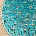 Podkładka  okrągła z ażurowym wzorem turkusowa